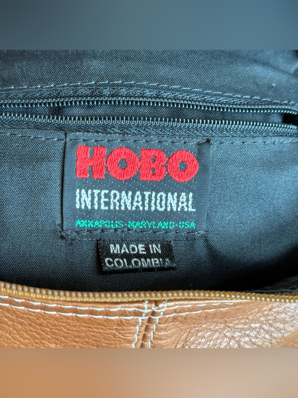 Vintage Hobo International Mini Backpack Slingback Bag Leather Boho Camel Zipper - Picture 6 of 11